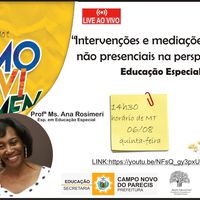 Live  “Intervenções e mediações nas aulas não presenciais na perspectiva da Educação Inclusiva”