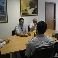 Reitor substituto recebe a visita do prefeito municipal de Canarana