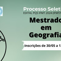 Destaque - Seletivo, mestrado em geografia