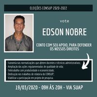 Edson Nobre- Técnico-administrativo - Candidato ao Consup 2020
